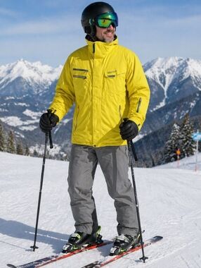 Marmot Men's Yellow Insulated Jacket, Size L, EUC